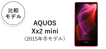 「比較モデル」AQUOS Xx2 mini（2015年冬モデル）