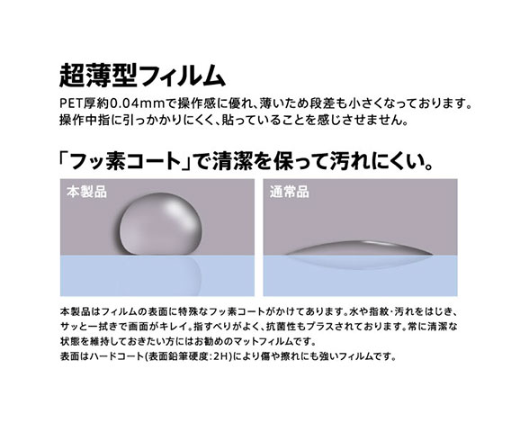 AQUOS R3 ﾌｨﾙﾑ さらさらﾀｯﾁ 薄型 指紋 反射防止 2