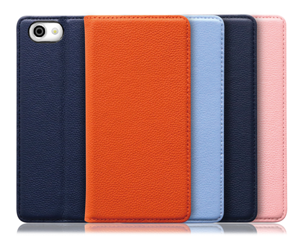 「Pastel Series」AQUOS R用 本革なのにお手入れ不要 手帳型スマホケース