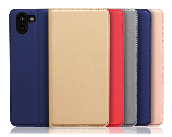 「SKIN Slim Series」AQUOS R2用 上質な手触り 薄型 手帳型スマホケース