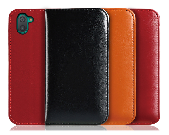 「Royale Series」AQUOS R3用 厳選した牛革を使用 手帳型スマホケース