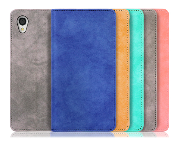 「Vintage Series」AQUOS sense2用 くすみ感が味わい深い 手帳型スマホケース