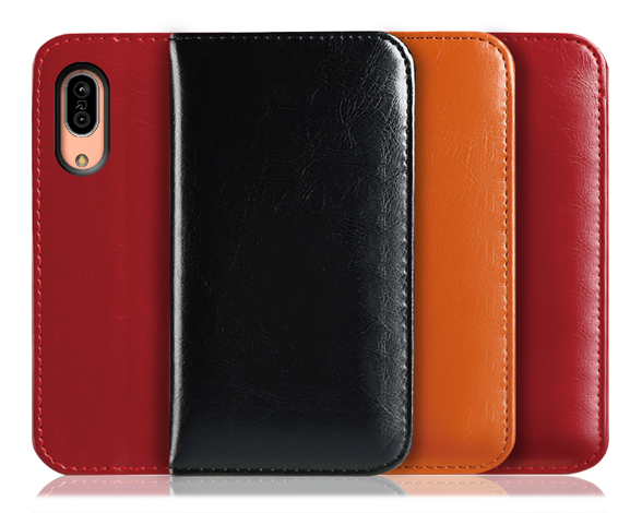 「Royale Series」AQUOS sense3/sense3 lite/sense3 basic用 厳選した牛革を使用 手帳型スマホケース