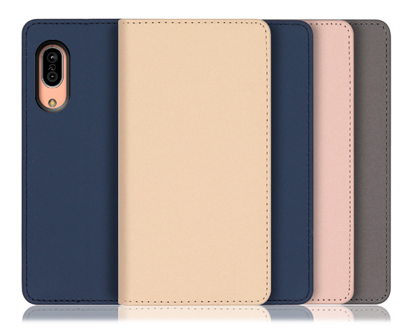 「SKIN Series」AQUOS sense3/sense3 lite/sense3 basic用 肌のような手触り 手帳型スマホケース