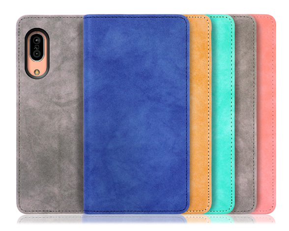 「Vintage Series」AQUOS sense3/sense3 lite/sense3 basic用 くすみ感が味わい深い 手帳型スマホケース