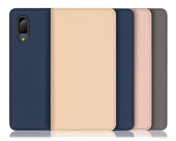 「SKIN Series」AQUOS sense3 plus用 肌のような手触り 手帳型スマホケース