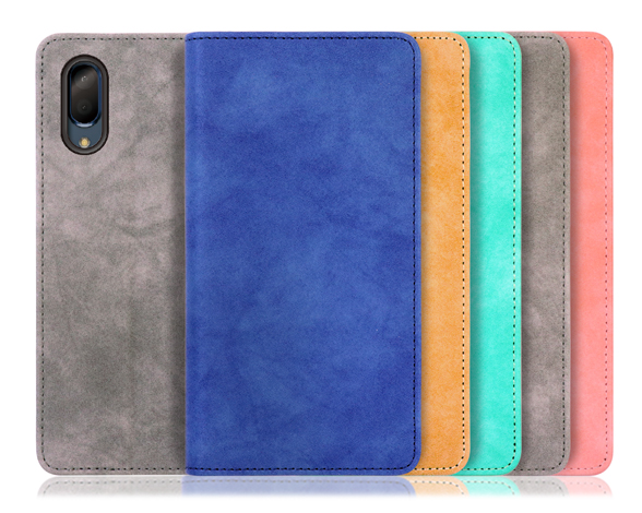 「Vintage Series」AQUOS sense3 plus用 くすみ感が味わい深い 手帳型スマホケース