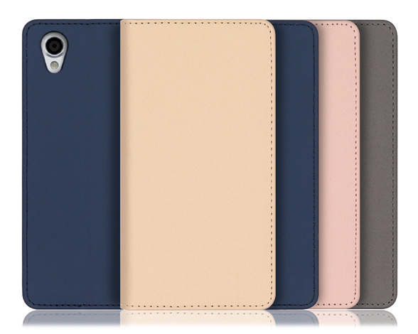 「SKIN Series」AQUOS sense plus用 肌のような手触り 手帳型スマホケース