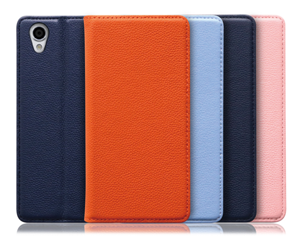 「Pastel Series」AQUOS sense plus用 本革なのにお手入れ不要 手帳型スマホケース