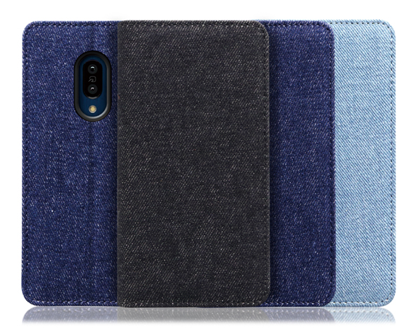 「Denim Series」AQUOS zero2用 丈夫なデニム素材 手帳型スマホケース