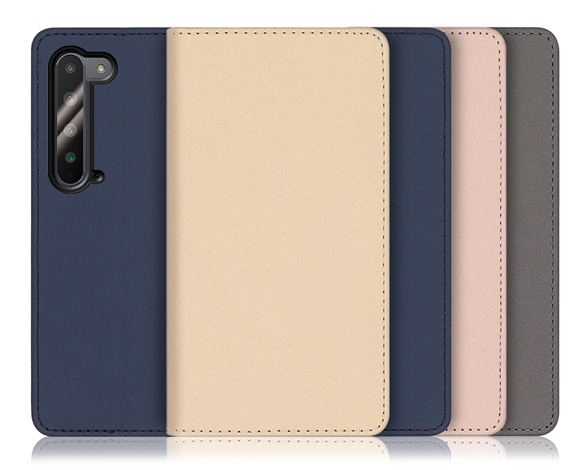 「SKIN Series」AQUOS R5G用 肌のような手触り 手帳型スマホケース