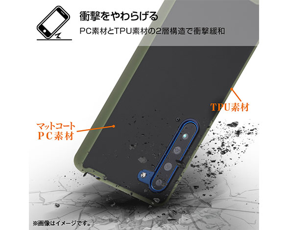 AQUOS R5G/耐衝撃ﾏｯﾄﾊｲﾌﾞﾘｯﾄﾞｹｰｽ BABY SKIN 4