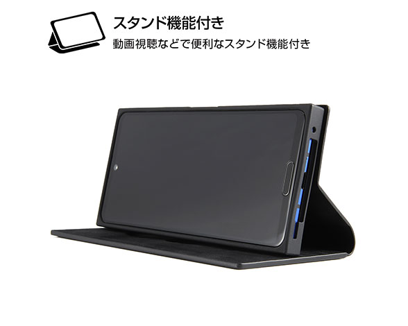 AQUOS R5G/『ﾃﾞｨｽﾞﾆｰｷｬﾗｸﾀｰ』/耐衝撃 手帳型ﾚｻﾞｰｹｰｽ ｻｲﾄﾞﾏｸﾞﾈｯﾄ 5
