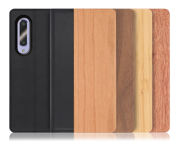 「Nature Series」AQUOS zero5G Basic用 天然木使用 名入れ・柄入れ対応 手帳型スマホケース