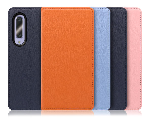 「Pastel Series」AQUOS zero5G Basic用 本革なのにお手入れ不要 手帳型スマホケース