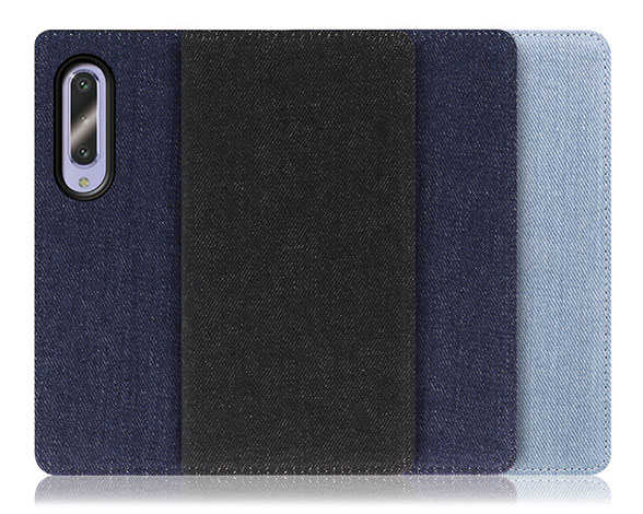 「Denim Series」AQUOS zero5G Basic用 丈夫なデニム素材 手帳型スマホケース