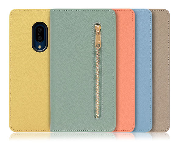 「Pocket Series」AQUOS zero2用 便利なファスナー付きポケット搭載 手帳型スマホケース