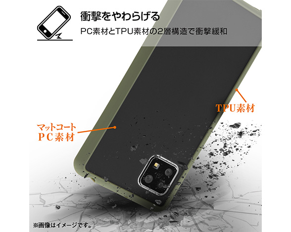 AQUOS sense4/lite/basic/sense5G/耐衝撃ﾏｯﾄﾊｲﾌﾞﾘｯﾄﾞｹｰｽ Sarafit 3