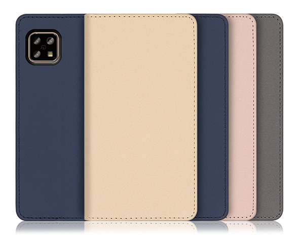 「SKIN Series」AQUOS sense4/sense5G用 肌のような手触り 手帳型スマホケース