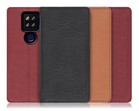 「Royale Series」AQUOS sense4plus用 厳選した牛革を使用 手帳型スマホケース
