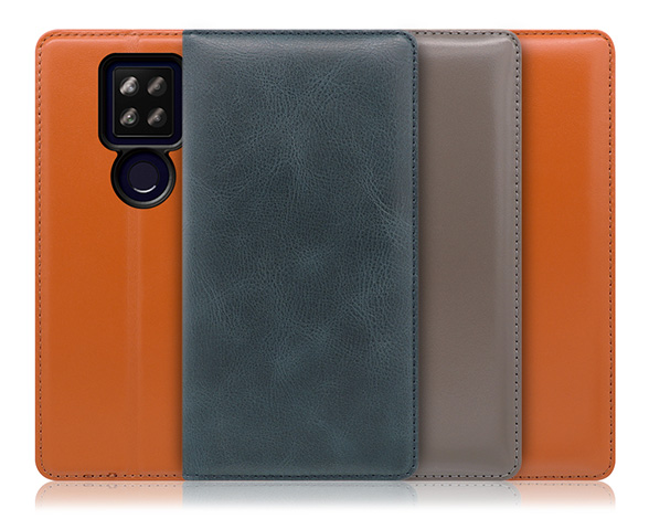 「Simplle Series」AQUOS sense4plus用 厳選した本革を使用 高品質 手帳型スマホケース