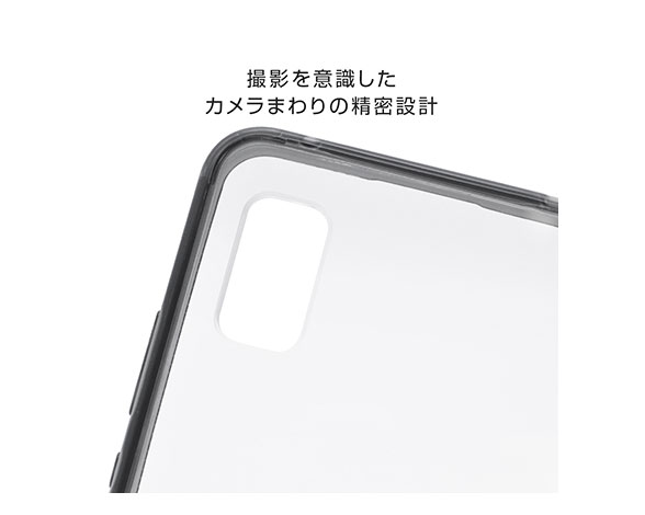 AQUOS wish/wish2 専用ケース ハイブリッドケース TPU+PC クリアブラック 5