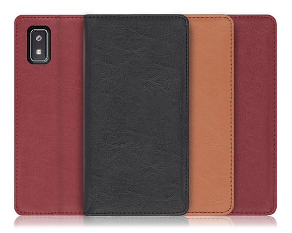 「Royale Series」AQUOS wish用 厳選した牛革を使用 手帳型スマホケース