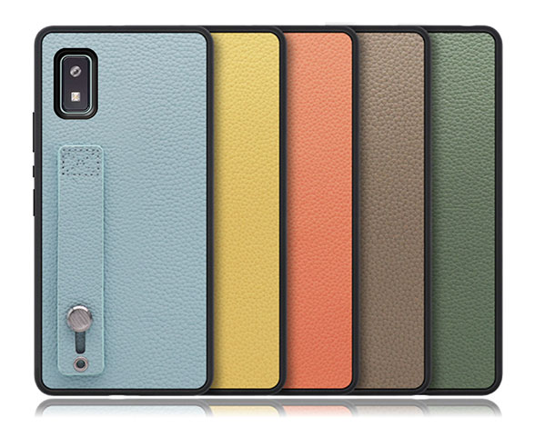 「Hold-Shell Series」AQUOS wish用 背面ベルト付き 厳選本革仕様 背面型ケース