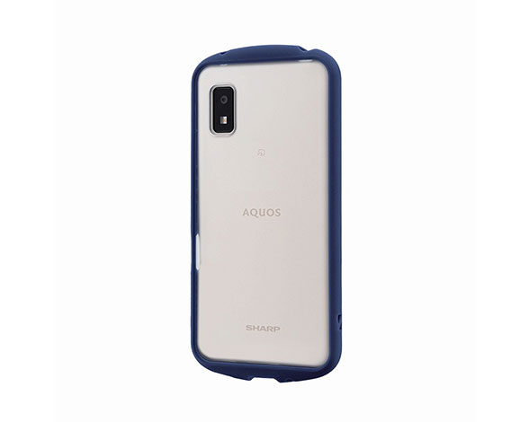 AQUOS wish/wish2 耐衝撃背面クリアケース「AIR」 ネイビー