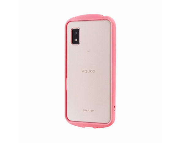 AQUOS wish/wish2 耐衝撃背面クリアケース「AIR」 コーラルピンク
