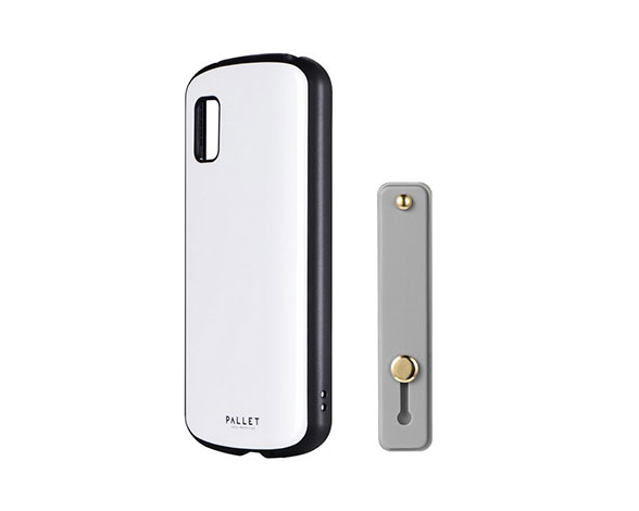AQUOS wish/wish2 超軽量・極薄・耐衝撃ハイブリッドケース「PALLET AIR BAND」 ホワイト (スマホバンド付属)