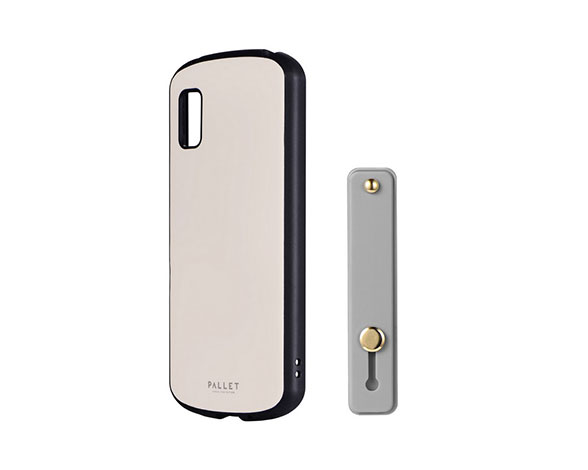 AQUOS wish/wish2 超軽量・極薄・耐衝撃ハイブリッドケース「PALLET AIR BAND」 マットミルクホワイト (スマホバンド付属)