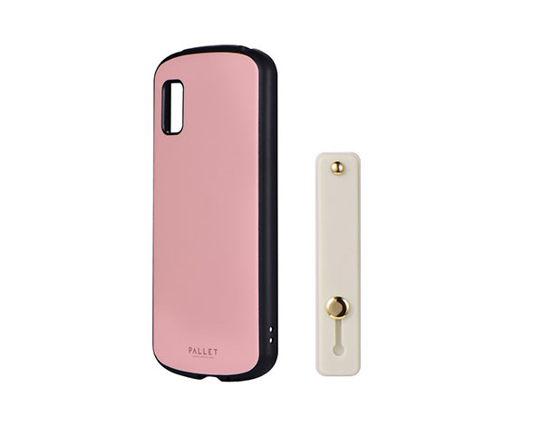 AQUOS wish/wish2 超軽量・極薄・耐衝撃ハイブリッドケース「PALLET AIR BAND」 マットダスティピンク (スマホバンド付属)