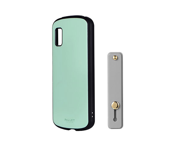 AQUOS wish/wish2 超軽量・極薄・耐衝撃ハイブリッドケース「PALLET AIR BAND」 マットライトブルー (スマホバンド付属)