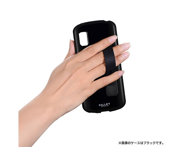 AQUOS wish/wish2 超軽量・極薄・耐衝撃ハイブリッドケース「PALLET AIR BAND」 マットグレージュ (スマホバンド付属) 5