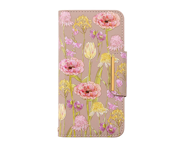 AQUOS wish2 花柄レザーフリップケース