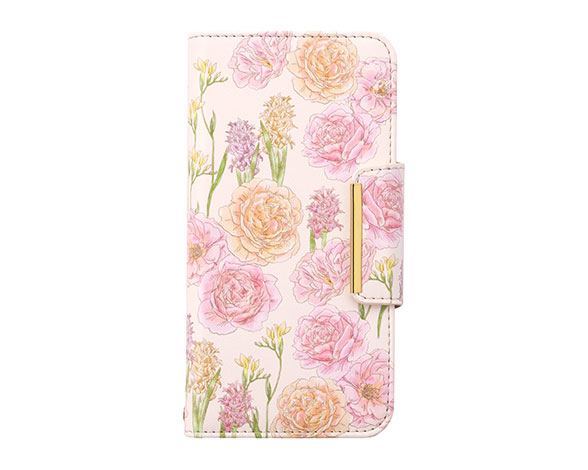 AQUOS wish2 花柄レザーフリップケース 2