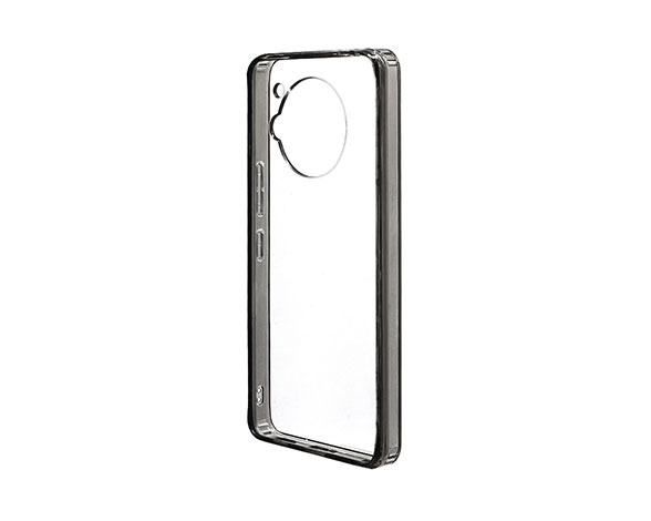 AQUOS R7 専用ケース ハイブリッドケース TPU+PC クリアブラック