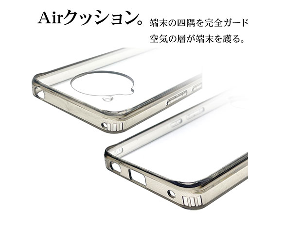 AQUOS R7 専用ケース ハイブリッドケース TPU+PC クリアブラック 4
