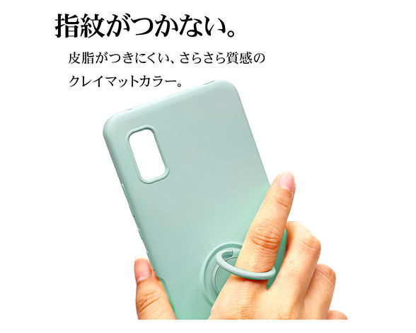 AQUOS wish/wish2 専用ケース TPUリングケース オリーブグリーン 3