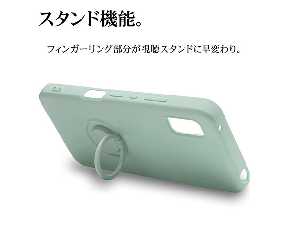AQUOS wish/wish2 専用ケース TPUリングケース オリーブグリーン 5