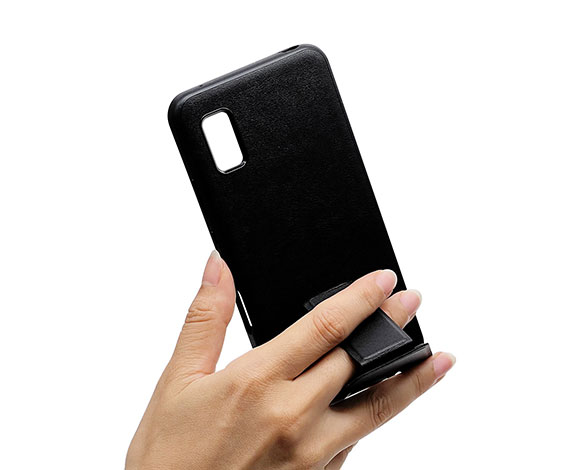 AQUOS wish/wish2 専用ケース ハイブリッドケース スタンド機能 ブラック 2