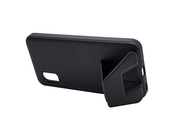 AQUOS wish/wish2 専用ケース ハイブリッドケース スタンド機能 ブラック 5