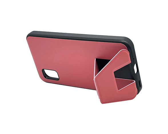 AQUOS wish/wish2 専用ケース ハイブリッドケース スタンド機能 ピンク 5
