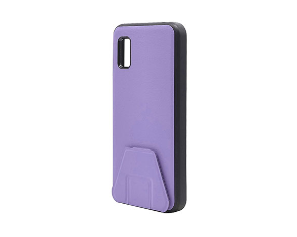 AQUOS wish/wish2 専用ケース ハイブリッドケース スタンド機能 パープル