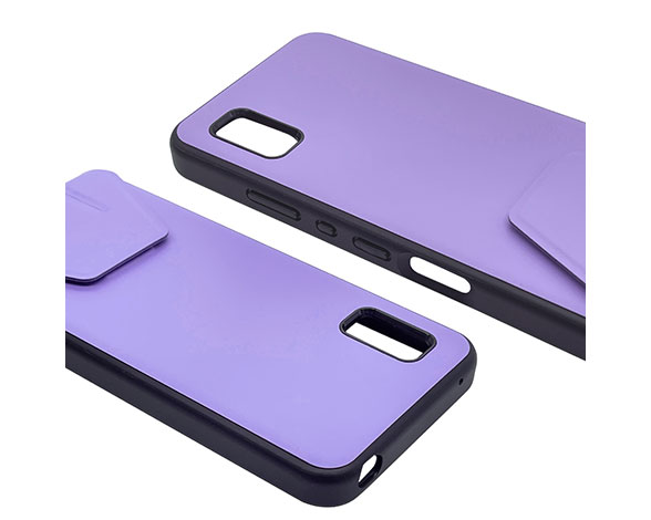 AQUOS wish/wish2 専用ケース ハイブリッドケース スタンド機能 パープル 4