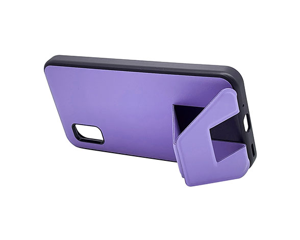 AQUOS wish/wish2 専用ケース ハイブリッドケース スタンド機能 パープル 5