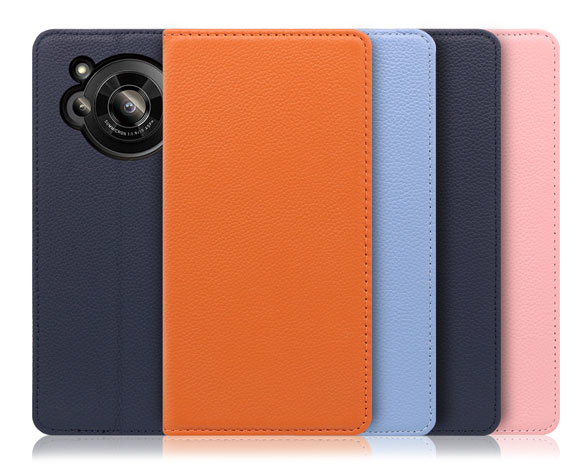 「Pastel Series」AQUOS R7用 本革なのにお手入れ不要 手帳型スマホケース