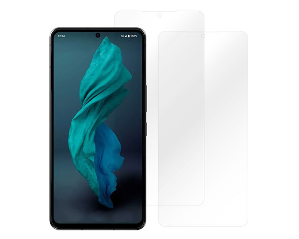 【安心の2枚入り】AQUOS R7用 ソフトフィルム 保護フィルム 気泡無し 貼りやすい 指紋防止 [クリア仕様]