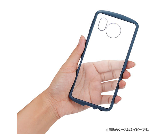 AQUOS sense7 SH-53C/SHG10 耐衝撃ハイブリッドケース 「Cleary」 ネイビー 4